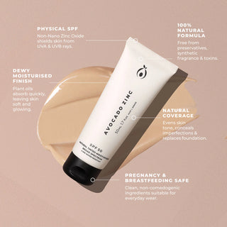 Avocado Zinc SPF50 Natural Tinted Moisturiser
