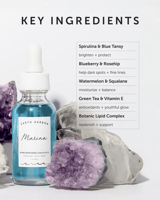 Earth Harbor Naturals MARINA Biome Brightening Ampoule: Blue Tansy + Squalane