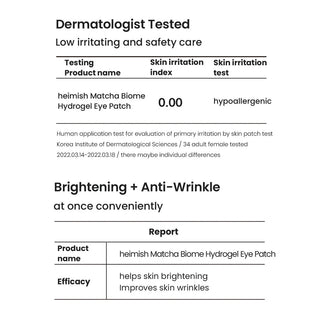 Matcha Biome Hydrogel Eye Patch