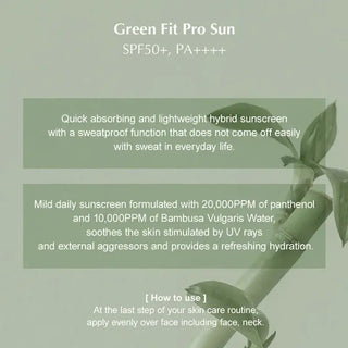 KAINE Green Fit Pro Sun, sunscreen, Skin-Nomad